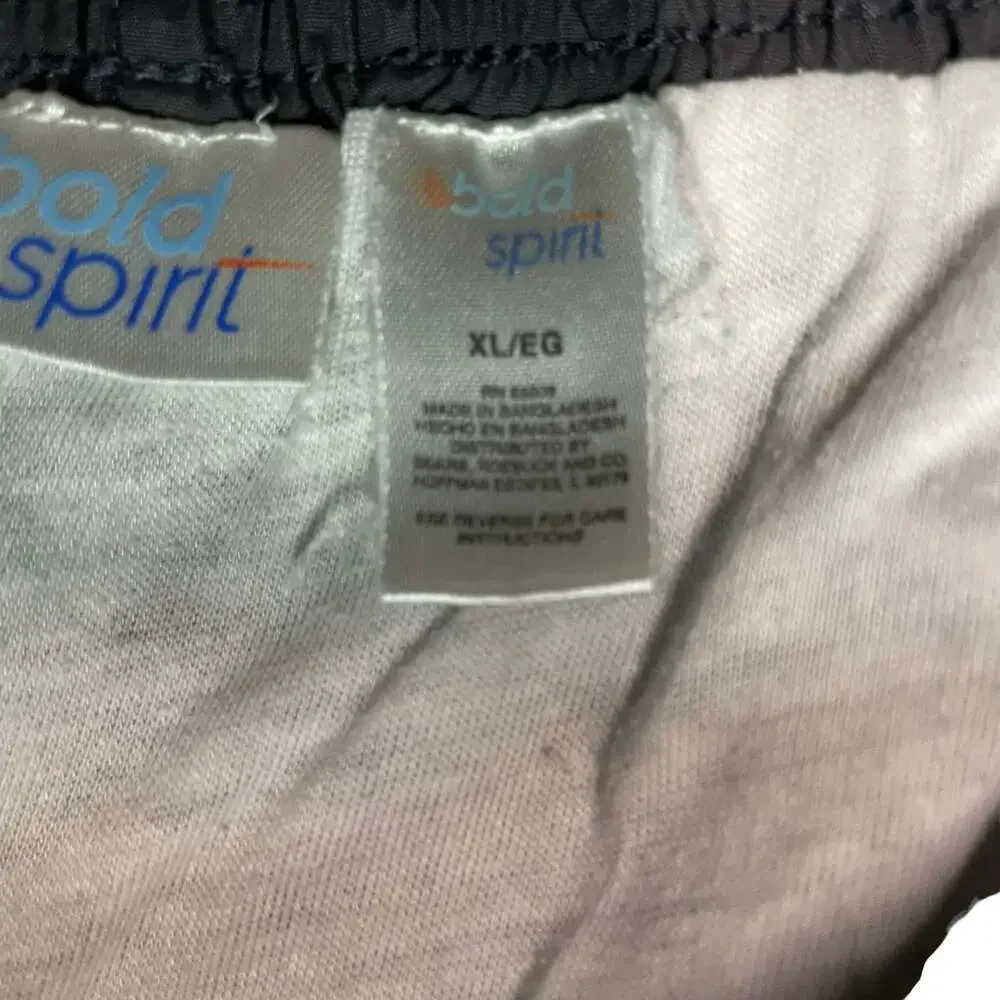Bold Spirit Black Track Pants XL Lightweight Athletic Joggers